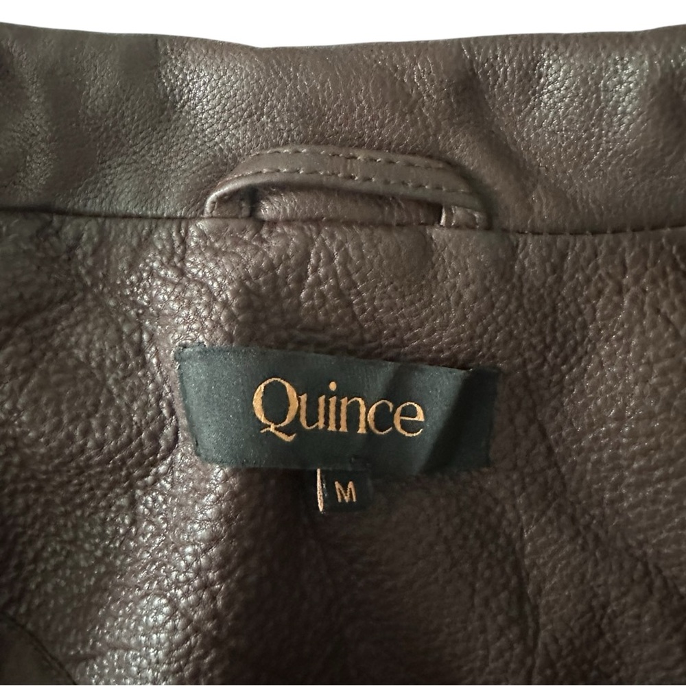 Quince Oversized Leather Moto Jacket - Picture 3 of 9